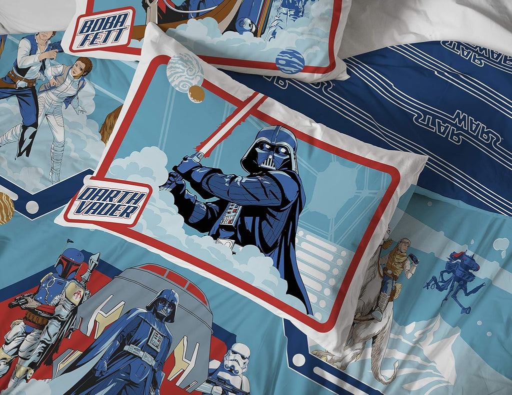 Star Wars Empire Strikes Back 4 Piece Full Bed Set - Includes Reversible Comforter & Sheet Set - Super Soft Fade Resistant Microfiber - soblessed95.store