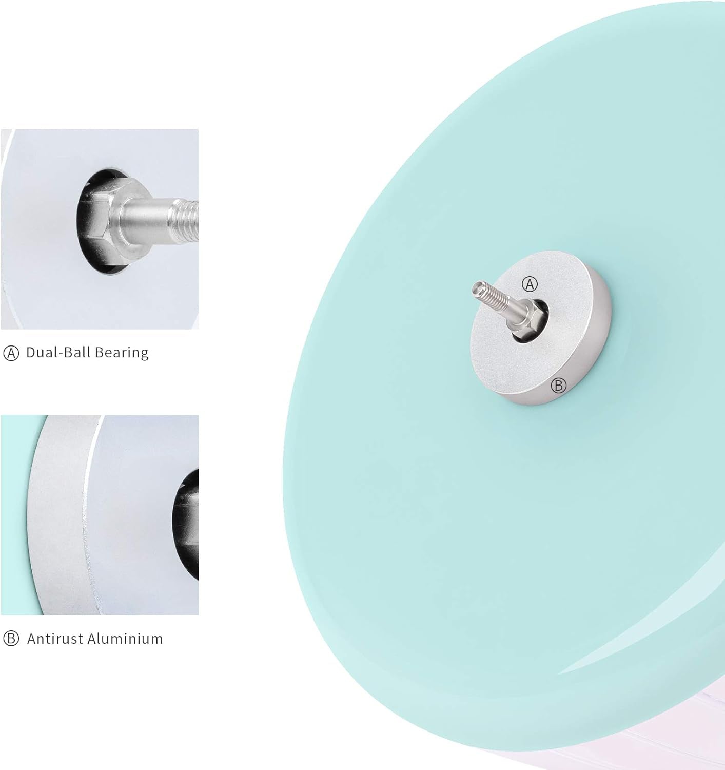 Super - Silent Hamster Exercise Wheels: - Quiet Spinner Hamster Running Wheels with Adjustable Stand for Hamsters Gerbils Mice or Other Small Animals (S, Mint Green) - soblessed95.store