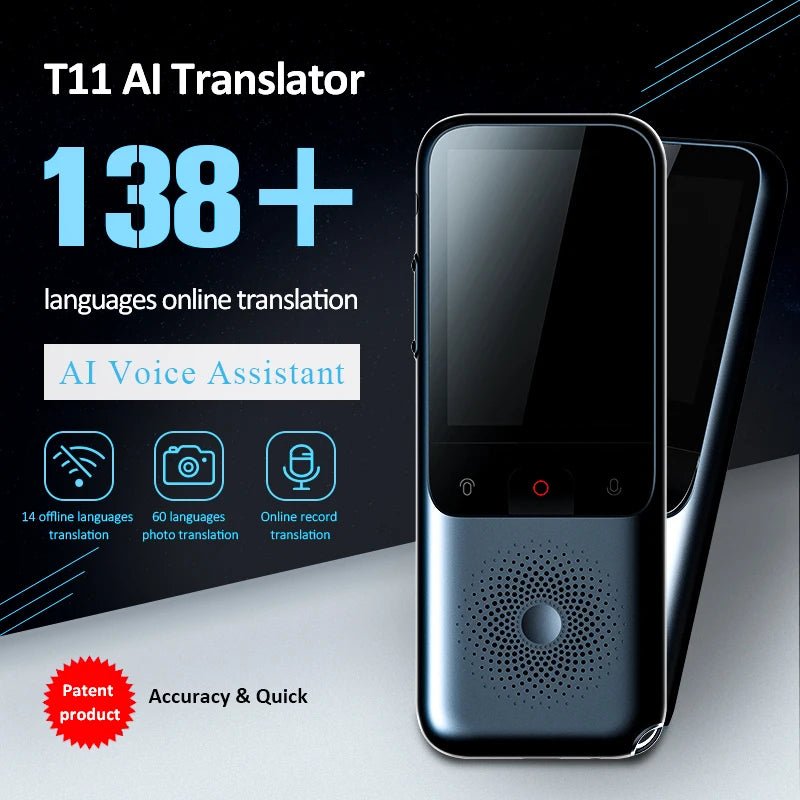 T11 Portable Audio Translator 138 Language Smart Translator Offline in Real Time Smart Voice AI Voice Photo Translator - soblessed95.store