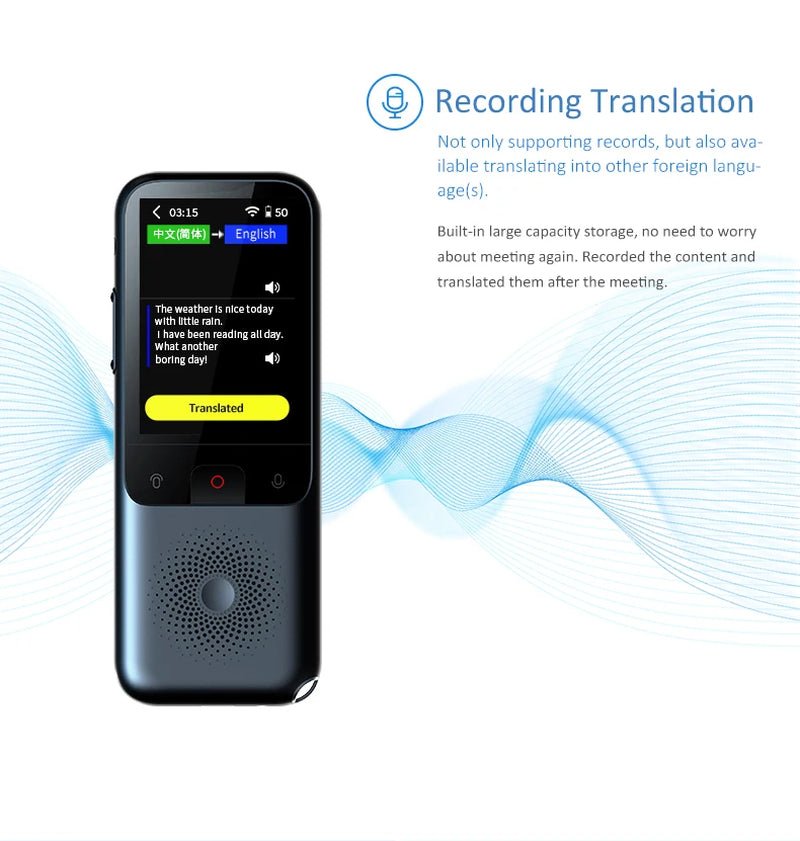 T11 Portable Audio Translator 138 Language Smart Translator Offline in Real Time Smart Voice AI Voice Photo Translator - soblessed95.store