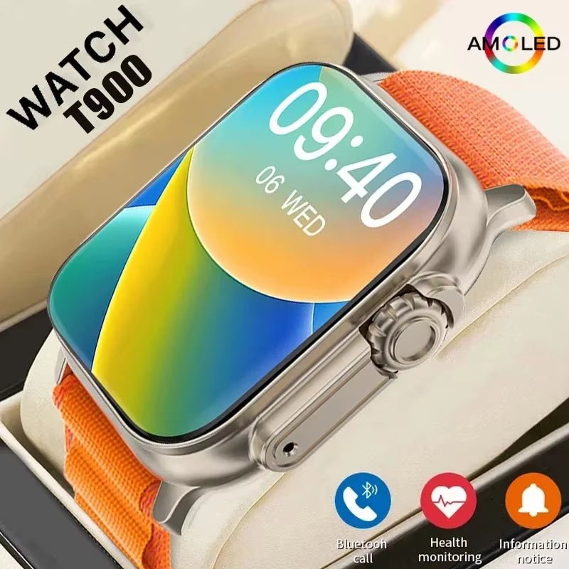 T900Ultra Smartwatch Bluetooth Talk Smartwatch Message Alert Heart Rate Monitor Sports Watch for Android IOS Men Women - soblessed95.store