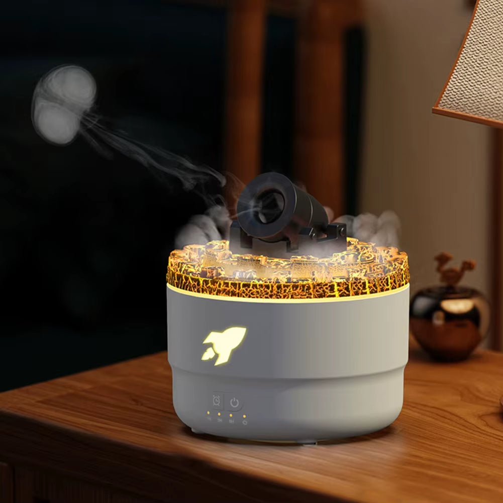 Volcanic Crack Air Humidifier Cannons Aroma Diffuser Cannon Blast Turret Aromatherapy Humidifier Air Humidifier for Bedroom - soblessed95.store