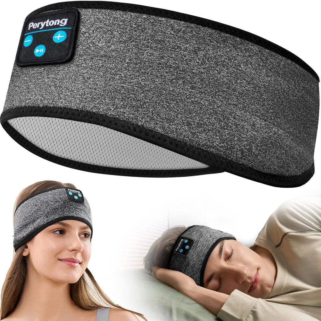 Wireless Sleep Headband with Comfortable Earbuds for Side Sleepers, Sleeping Eye Mask for Women Men Workout Running - soblessed95.store